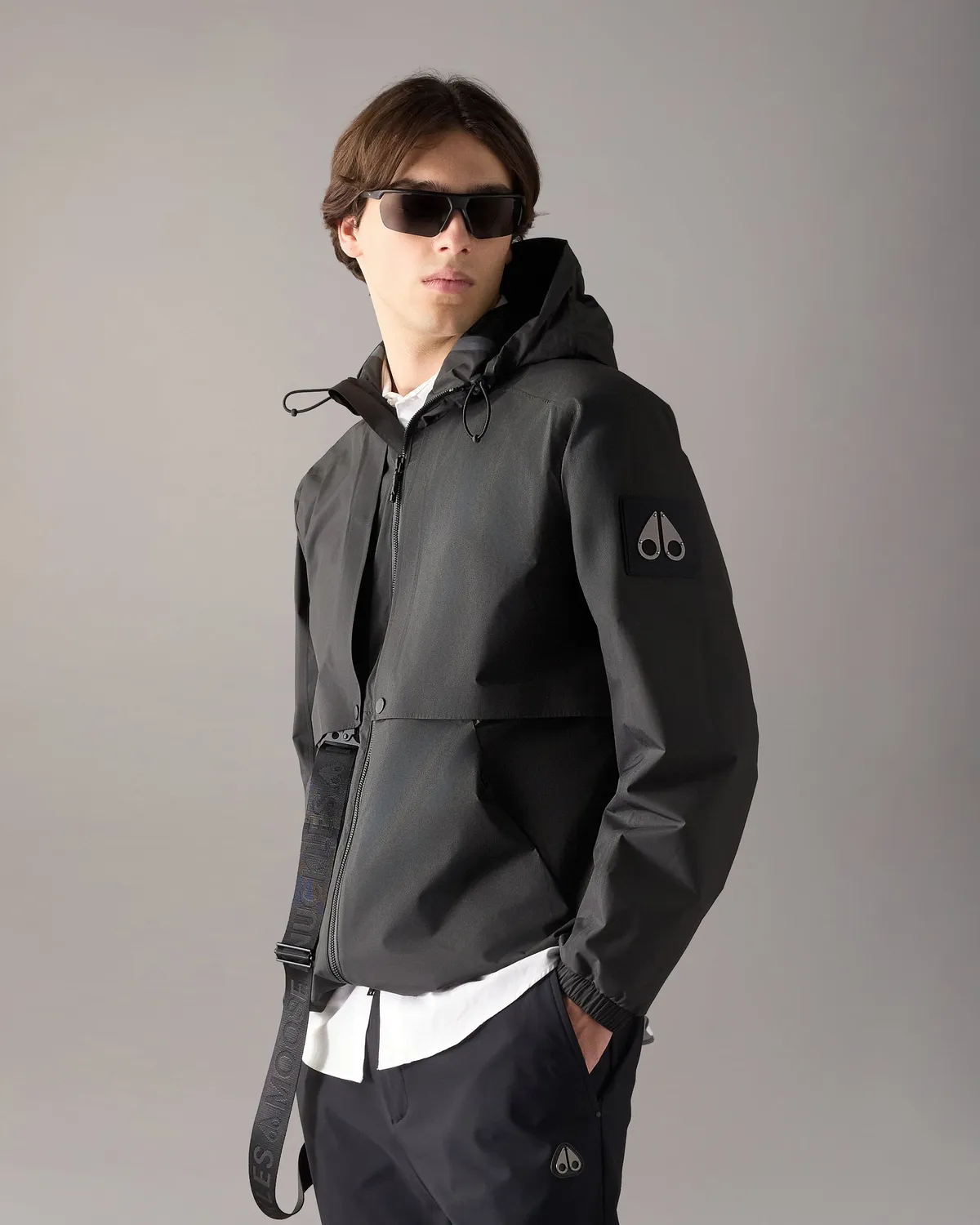 Moose Knuckles Knox veste de pluie noire pliable