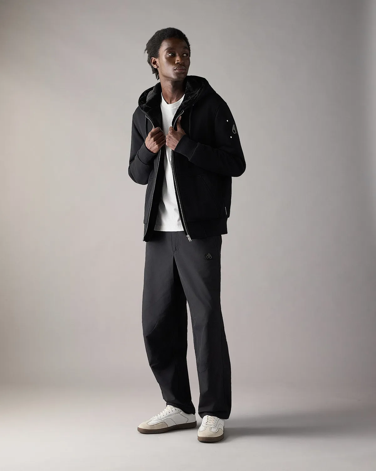 Moose Knuckles Bunny hoodie noir molleton chaud