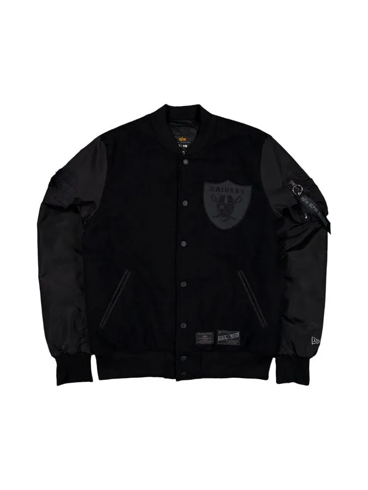 Alpha Industries Raiders blouson bomber varsity laine noir
