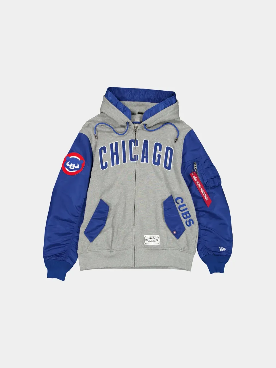 Alpha Industries Chicago Cubs MA-1 sweat zippé bleu coton