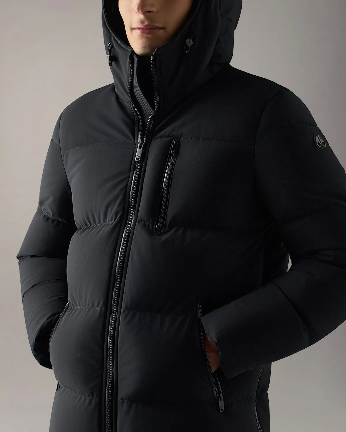Moose Knuckles Soho 3Q doudoune noire mi-longue