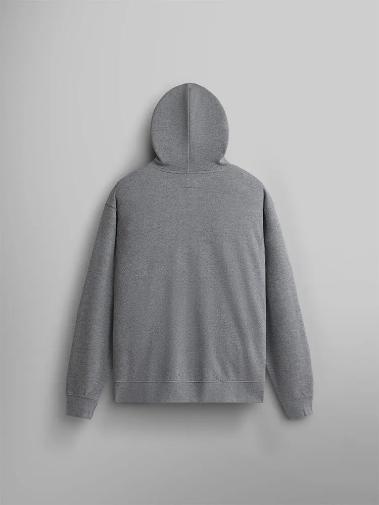 Alpha Industries Camo Logo hoodie coton gris chiné