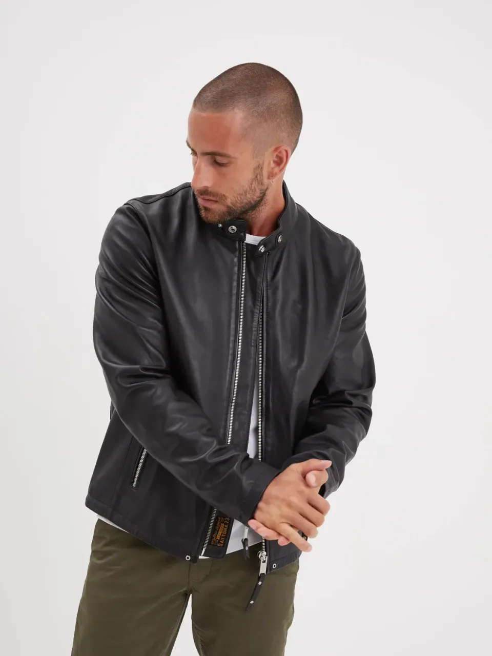 Daytona Ruidoso blouson cuir homme noir mouton