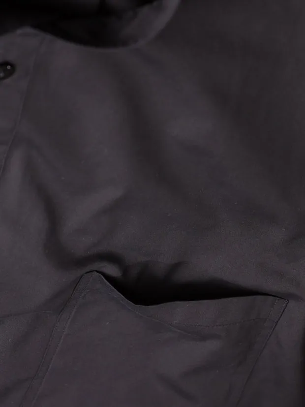 Hollington chemise popeline col mao noire luxe