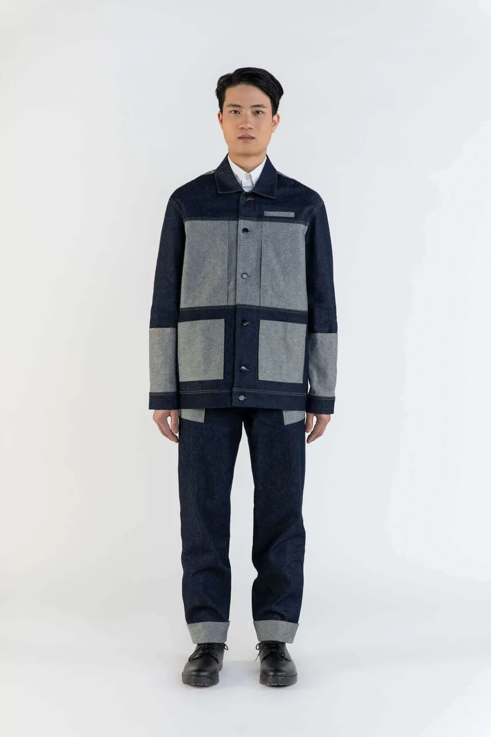 Lebrun Cargo Coton Bleu jean bleu poches cargo