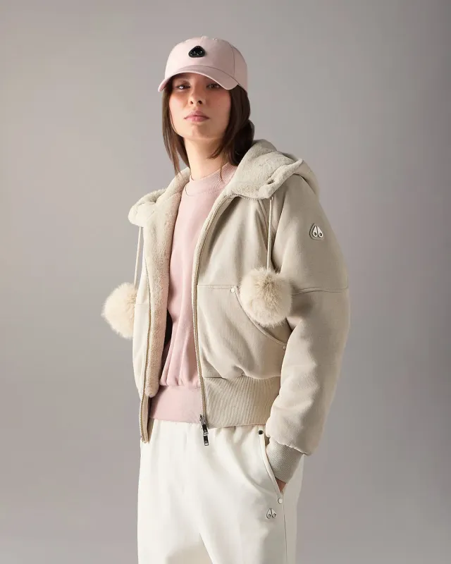 Moose Knuckles Oro Bunny Hoodie sweat alabaster réversible