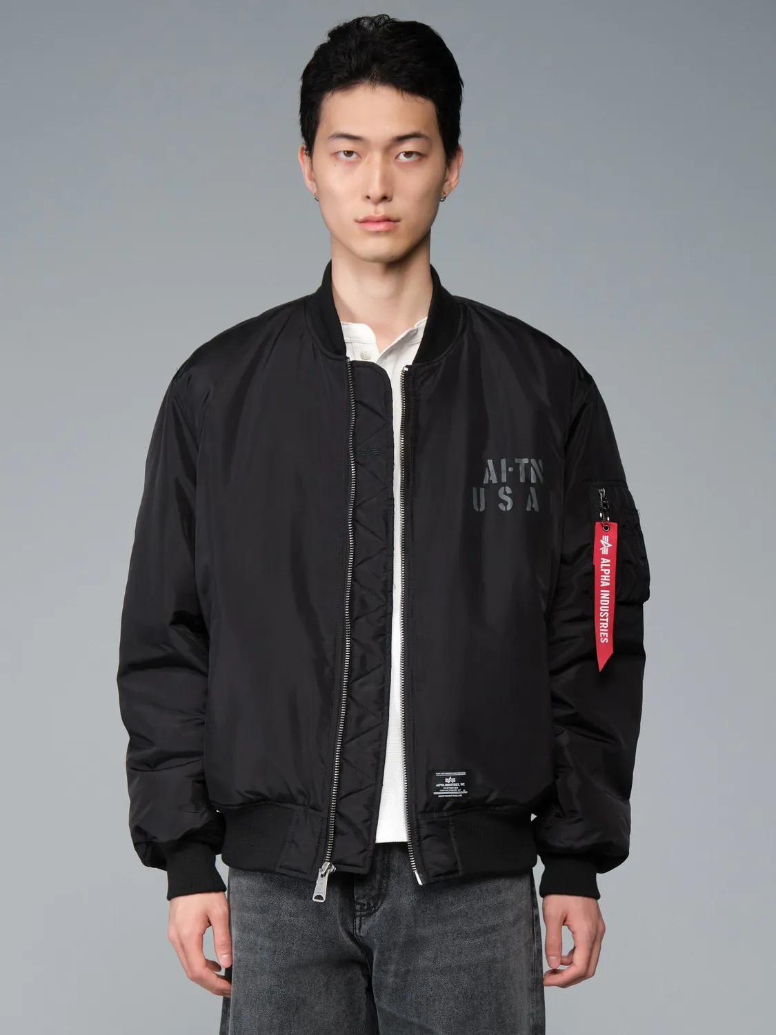 Alpha Industries MA-1 Oxford Elite bomber noir déperlant