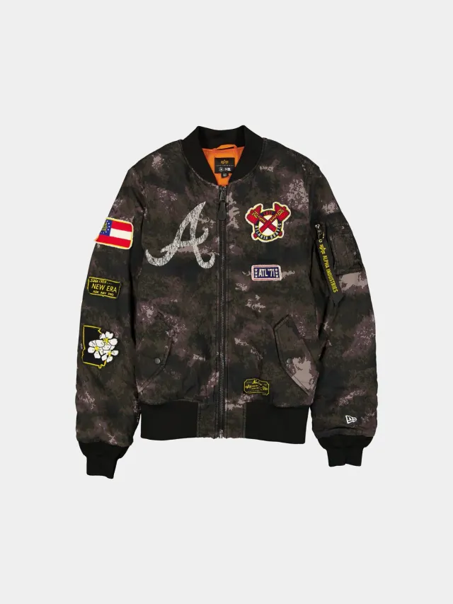Alpha Industries MA-1 Braves blouson noir camo réversible