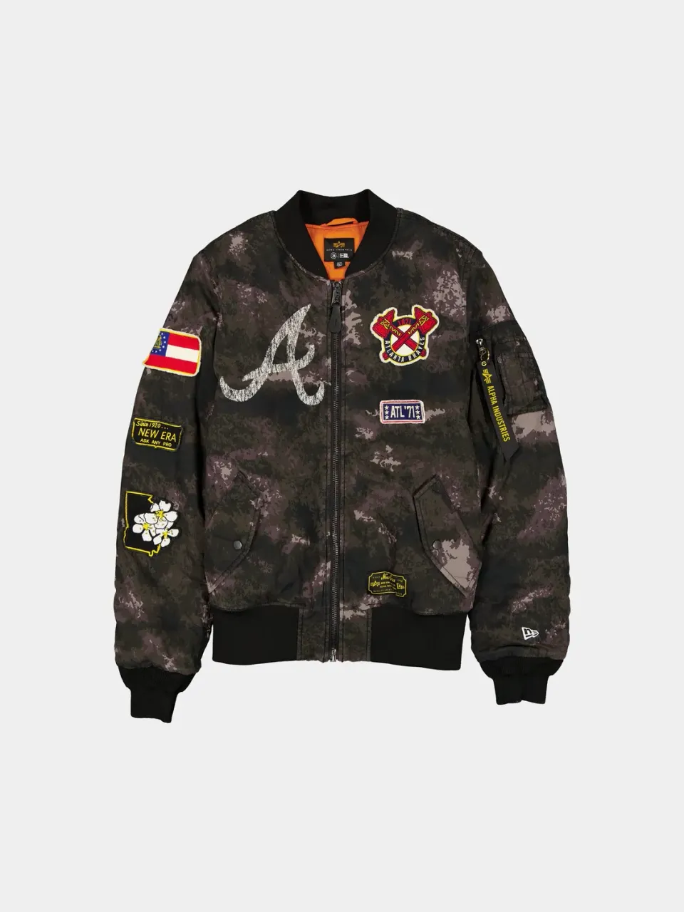 Alpha Industries MA-1 Braves blouson noir camo réversible