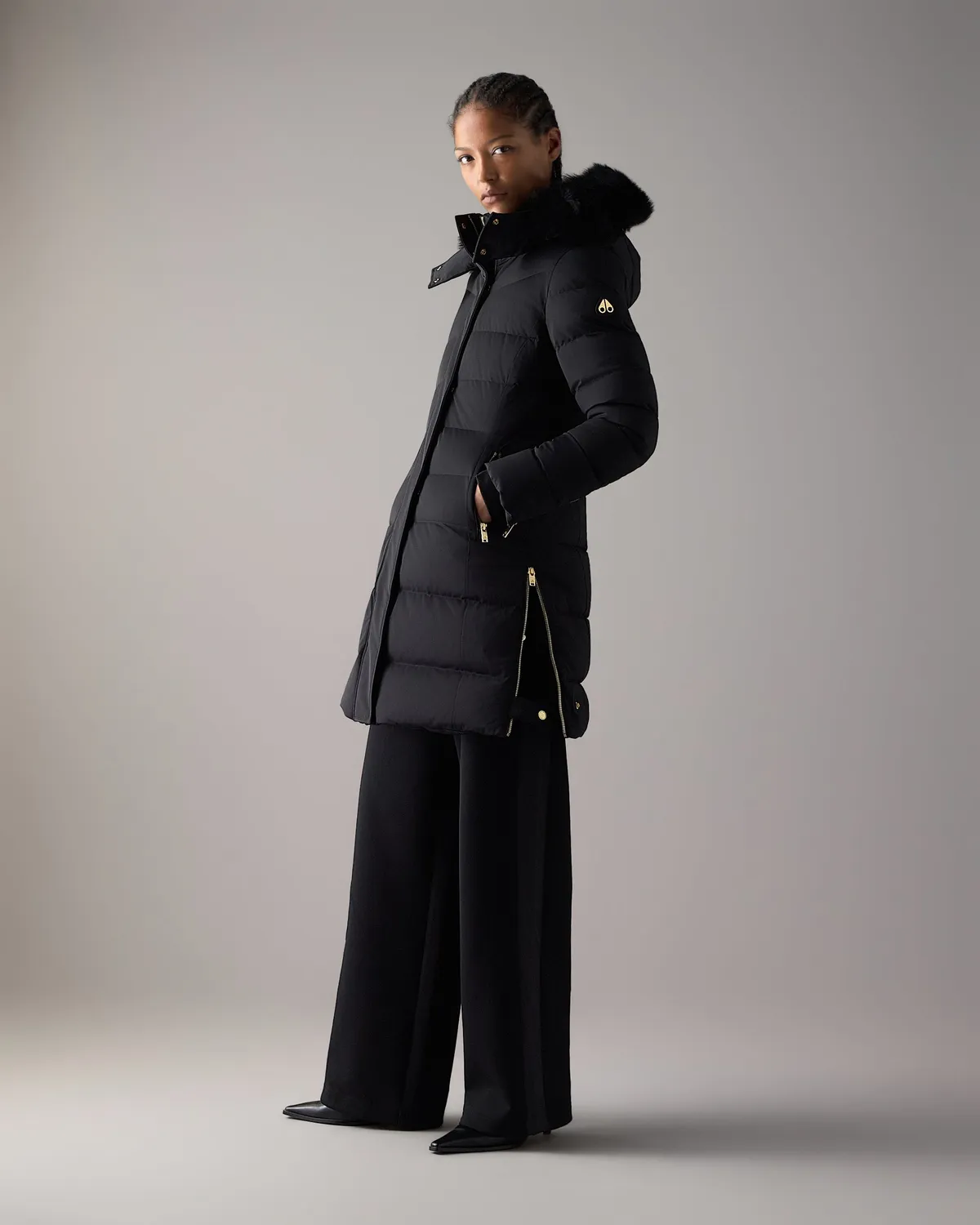Moose Knuckles Watershed parka Gold noir Nyluxe