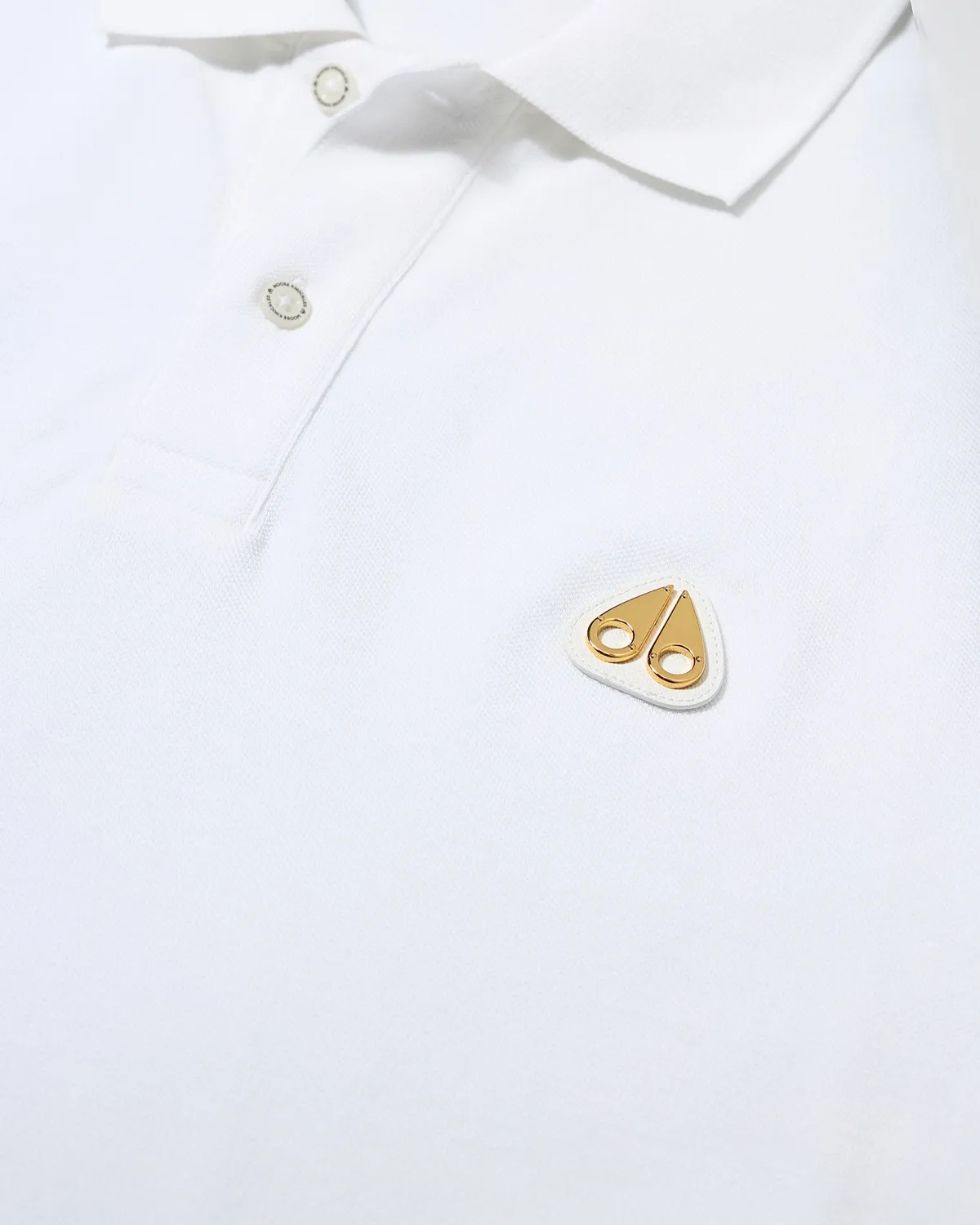 Moose Knuckles Gold Series Everett Polo blanc coton