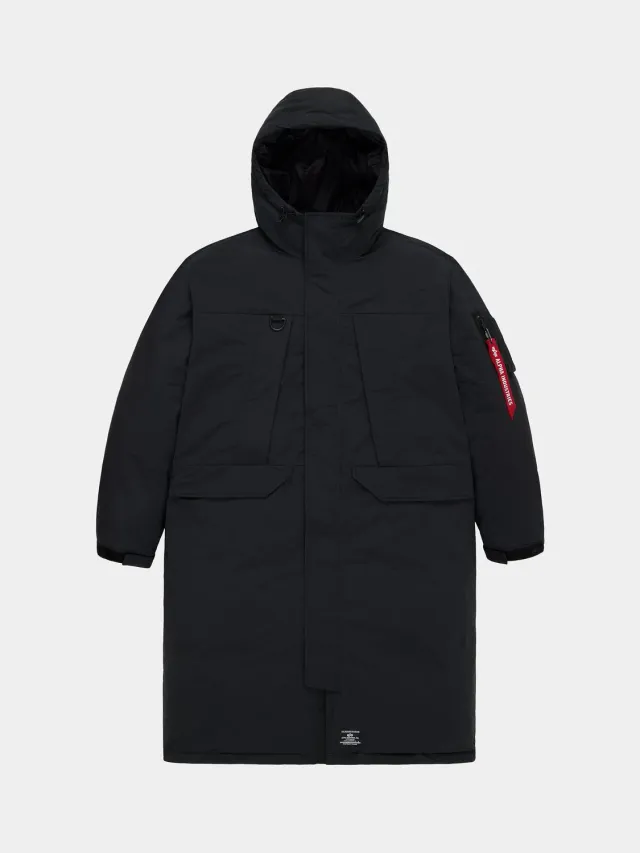 Alpha Industries Seal Long parka noir duvet grand froid