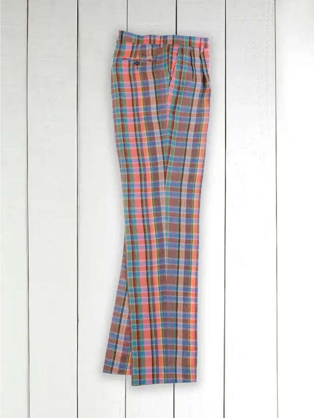 Hollington Luca pantalon lin tartan taille 40