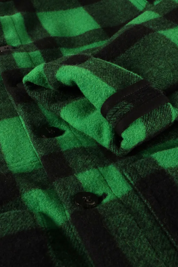 Hollington veste Naipaul col officier tweed vert carreaux
