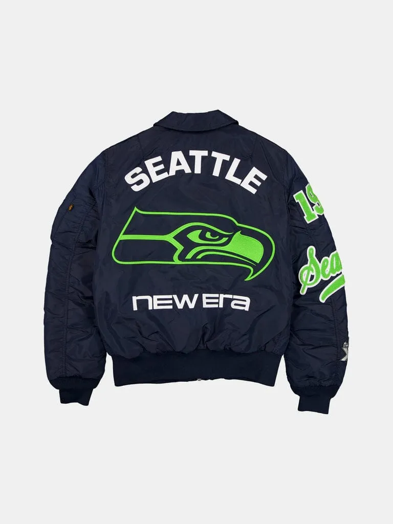 Alpha Industries MA-1 Seahawks bomber navy brodé