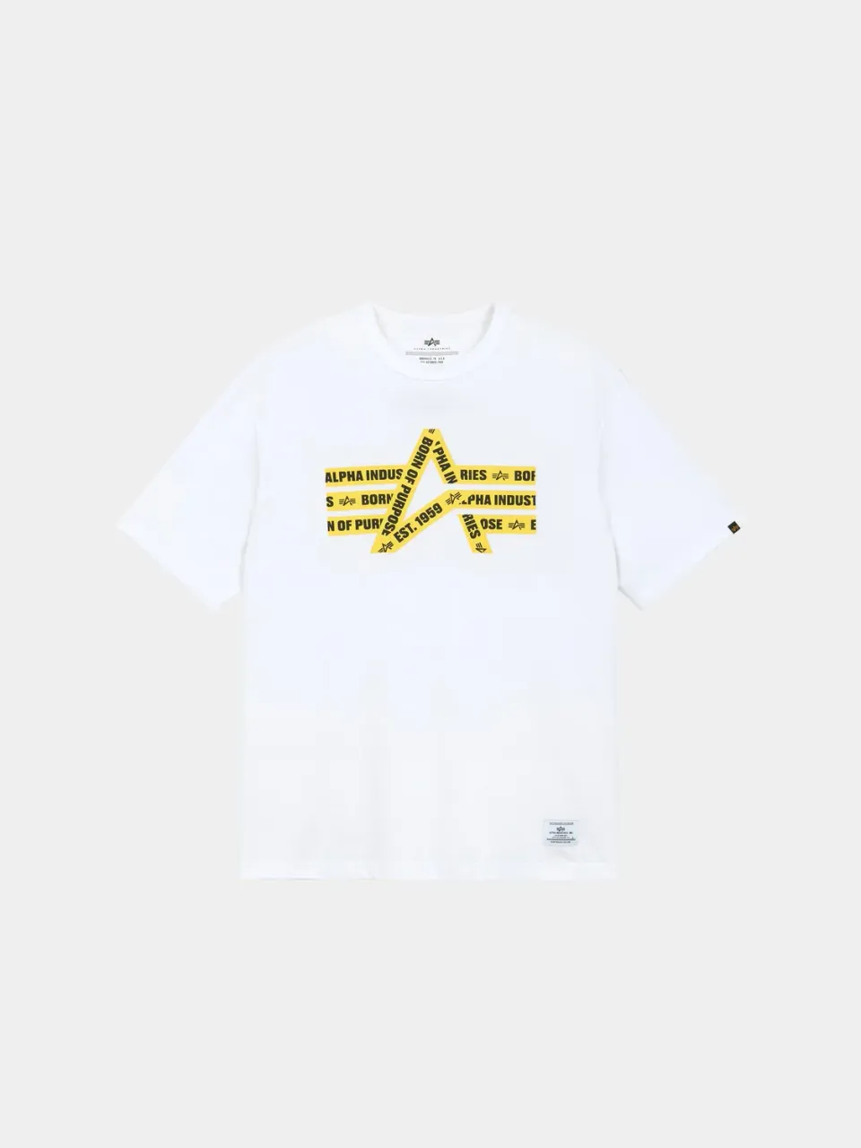 Alpha Industries Caution Tape t-shirt noir 220 g imprimé