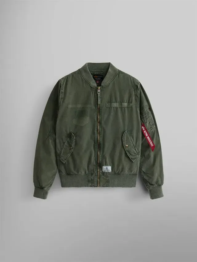 Alpha Industries L-2B Rip Repair bomber OG-107 Green coton