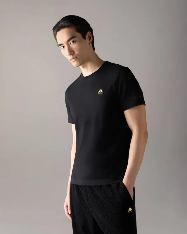 Moose Knuckles Crescent T-Shirt Homme Noir Coton Luxe