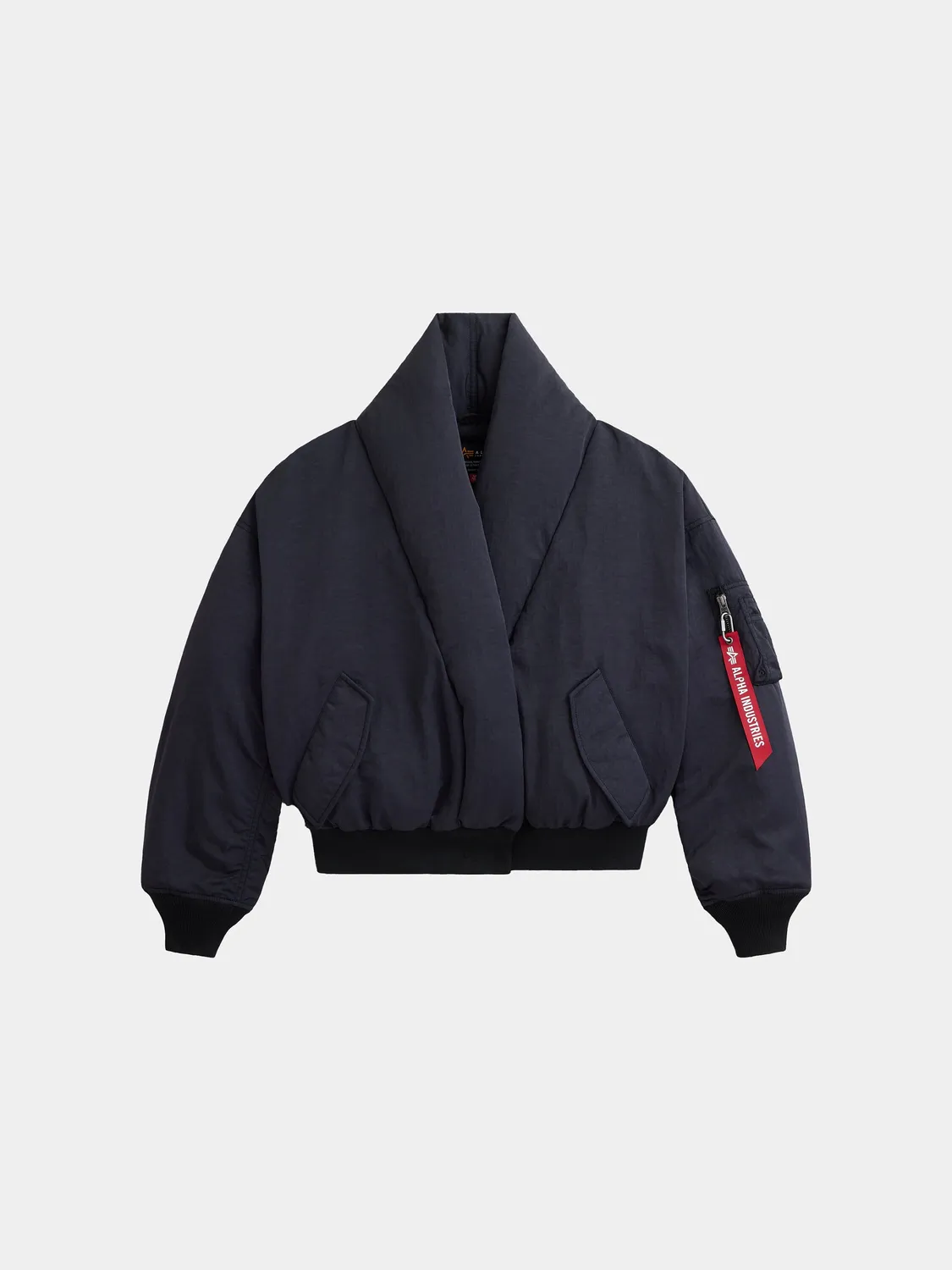 Alpha Industries Shawl Collar blouson bomber femme cocoa duvet