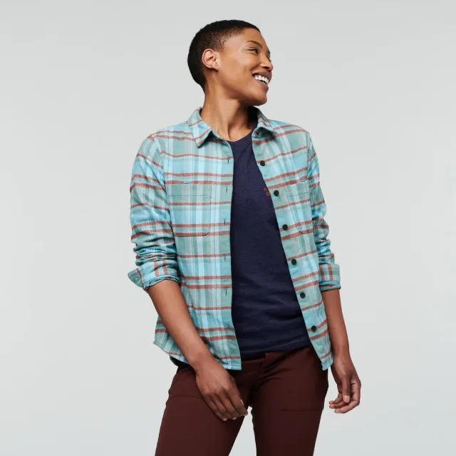 Cotopaxi Mero chemise flanelle femme coton bio à carreaux