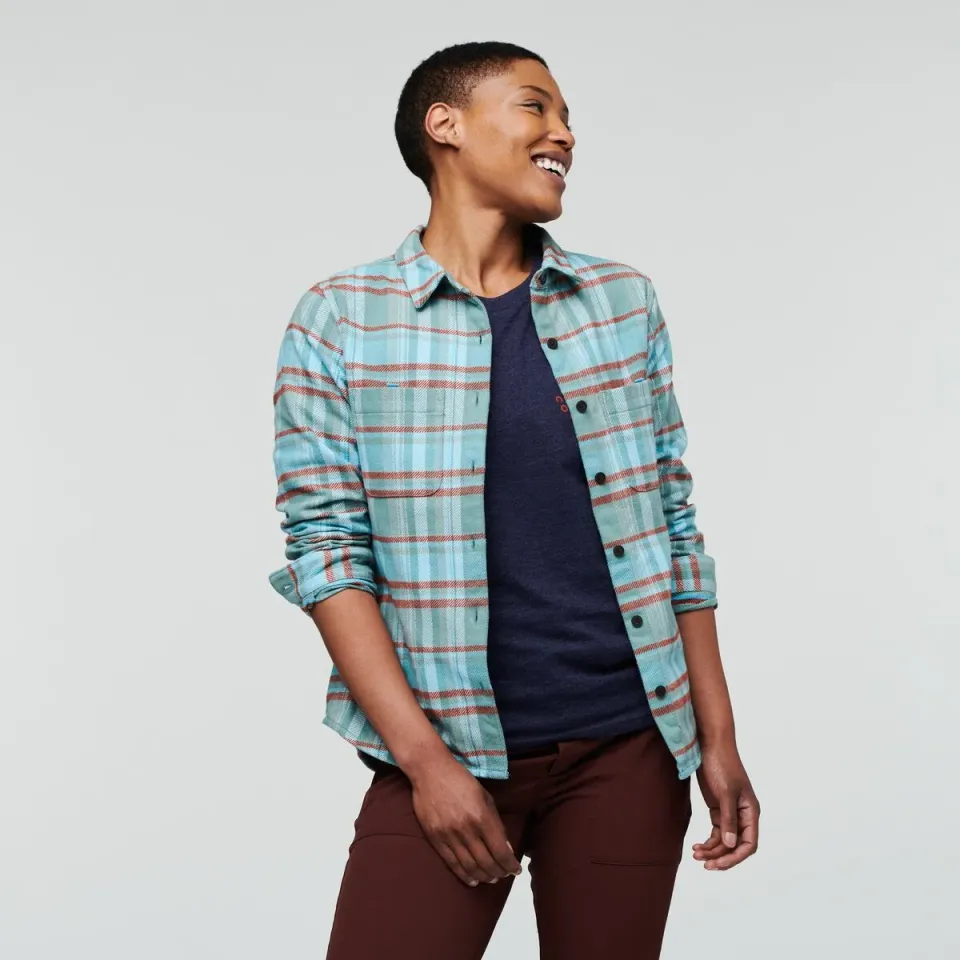 Cotopaxi Mero chemise flanelle femme coton bio à carreaux