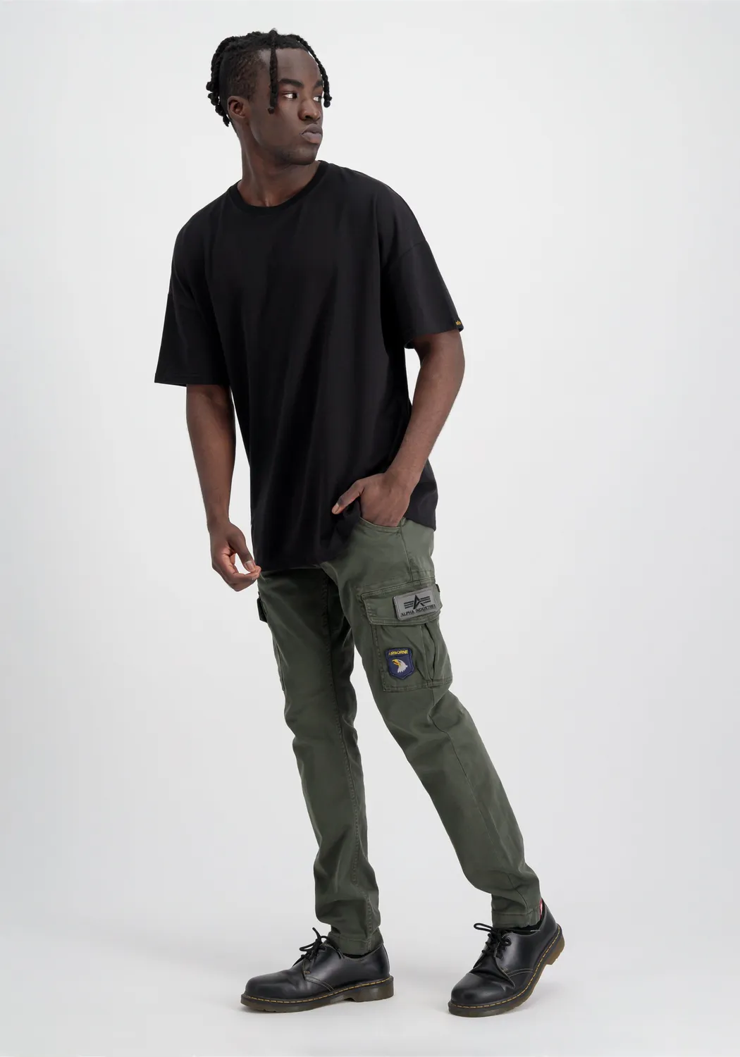 Alpha Industries Recycled Label t-shirt homme noir loose