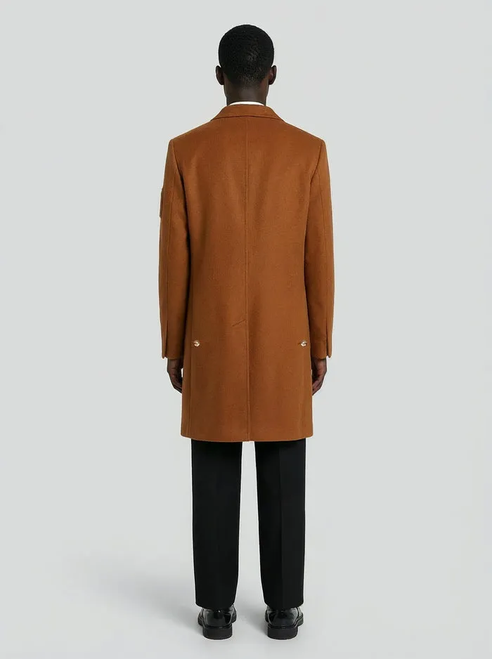 Lebrun manteau camel laine et cachemire homme