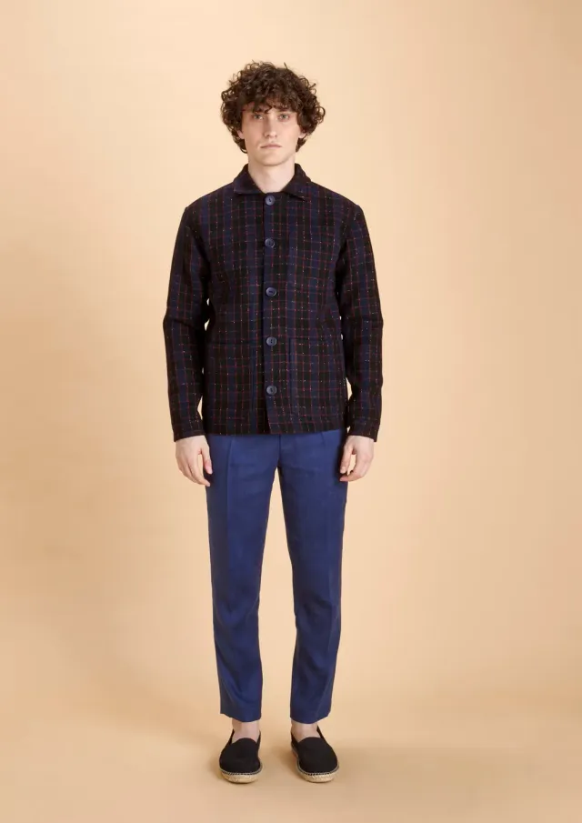 Soubacq Le Bleu Nocturne veste de travail gabardine