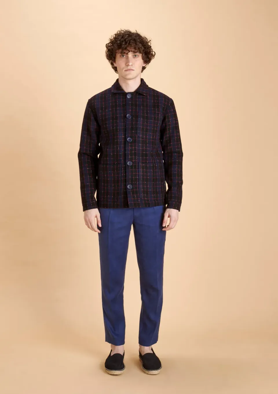Soubacq Le Bleu Nocturne veste de travail gabardine