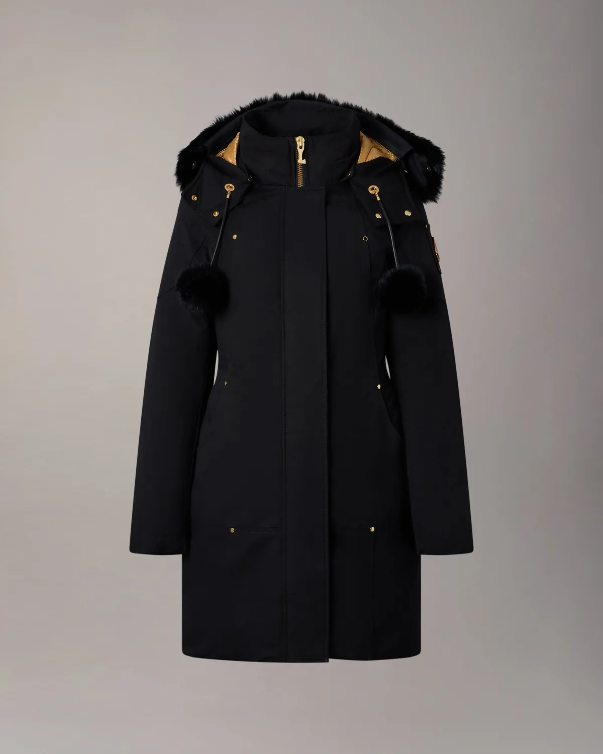 Moose Knuckles Stirling Parka duvet noir Gold femme