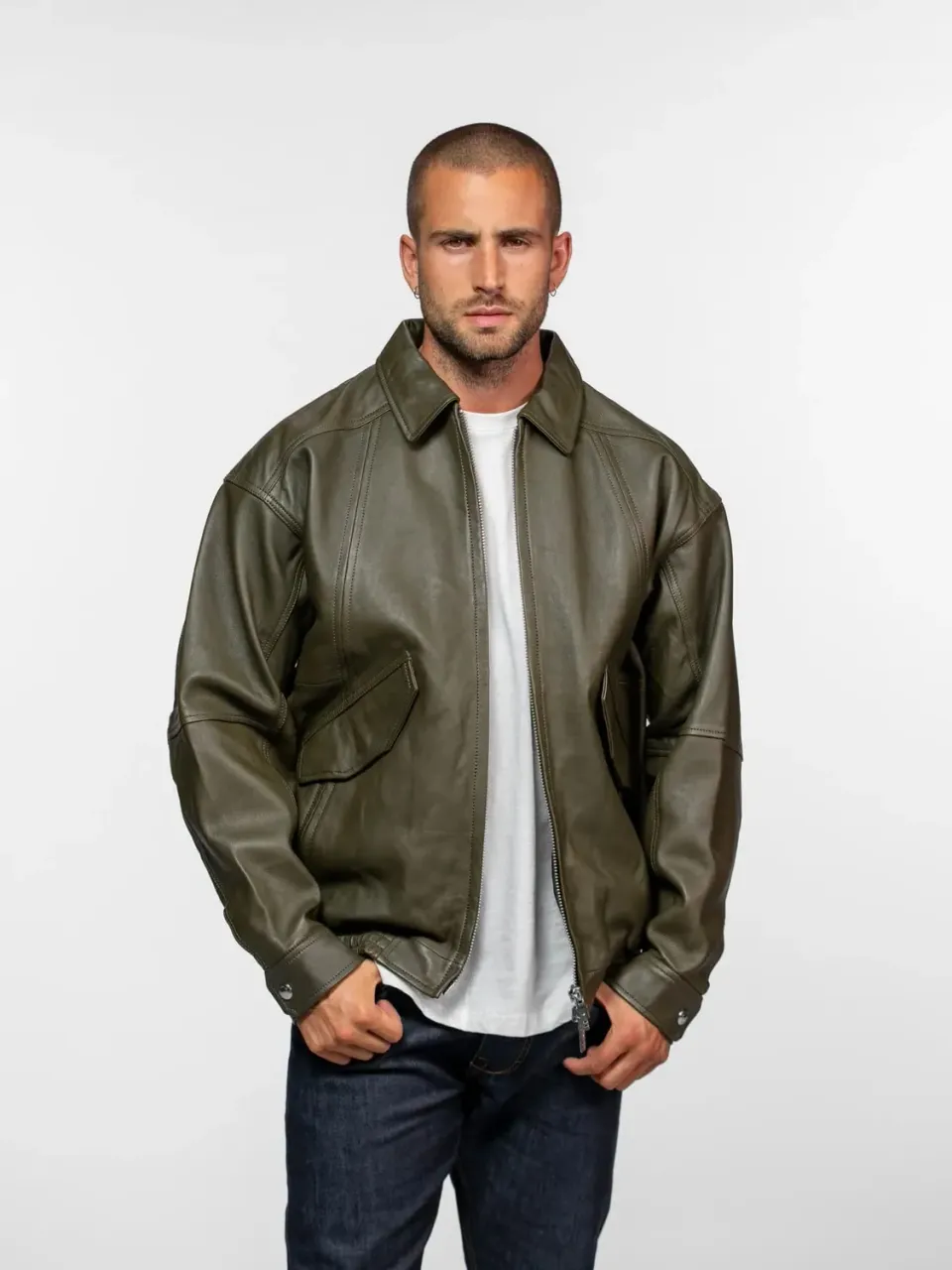 DAYTONA Dekalb blouson cuir oversize noir