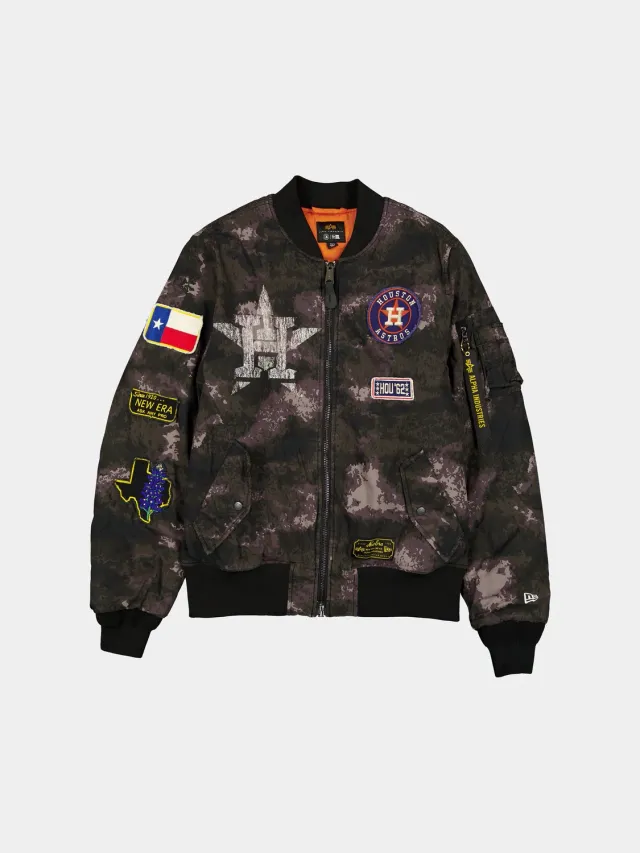 Alpha Industries Astros MA-1 bomber Black Camo réversible