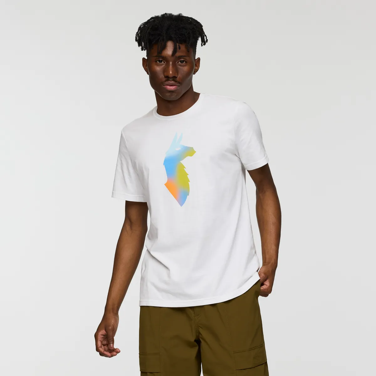 Cotopaxi Bitmap Llama t-shirt homme Deep Sea coton bio