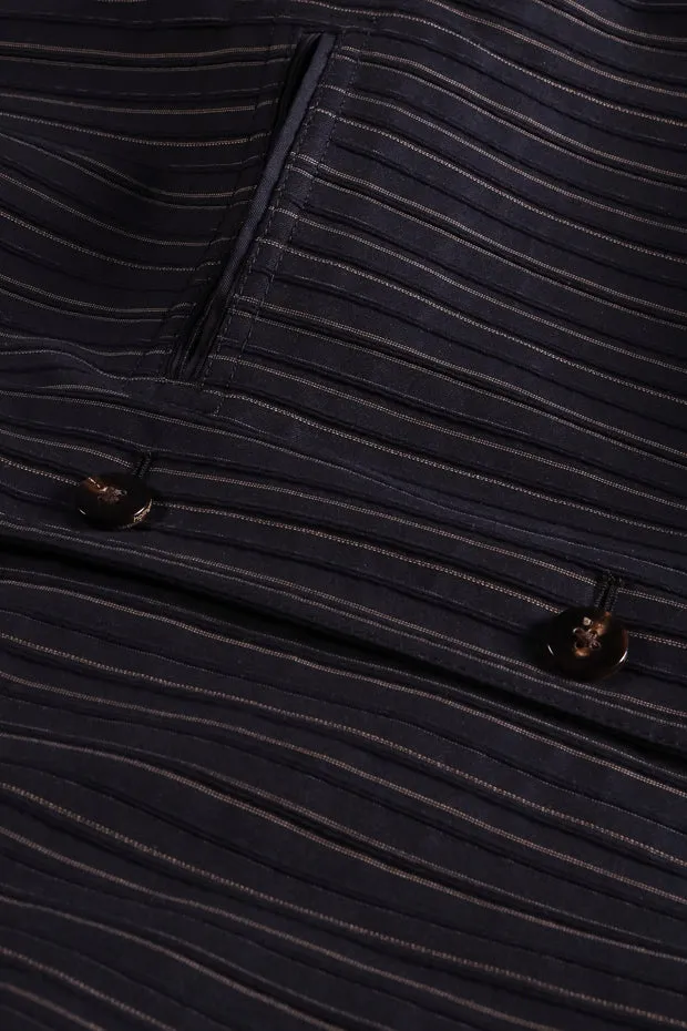 Hollington Megève veste coton stretch rayures dorées