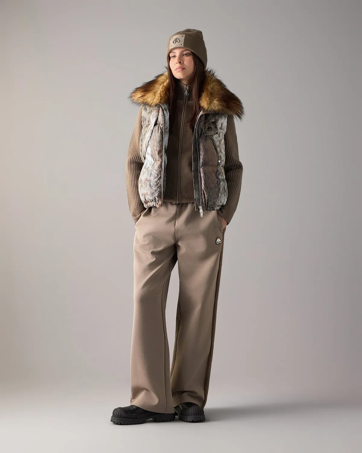 Moose Knuckles Everest gilet imprimé wild chaud