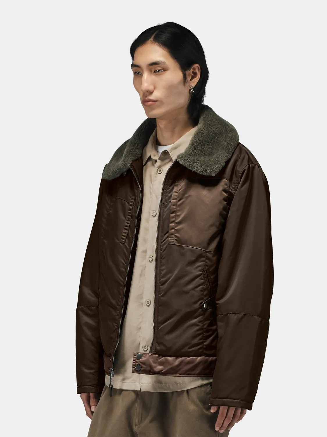 Alpha Industries Nylon Aviator blouson gris nylon