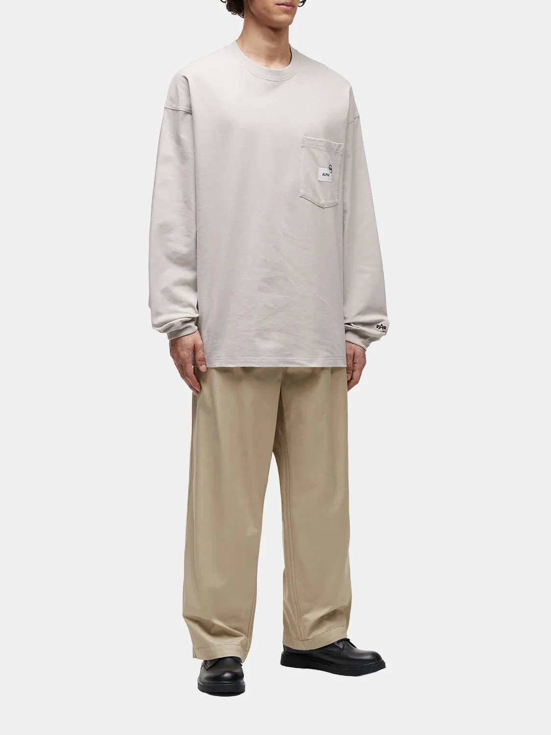 Alpha Industries UNFRM T-shirt Ivoire Poche Coton