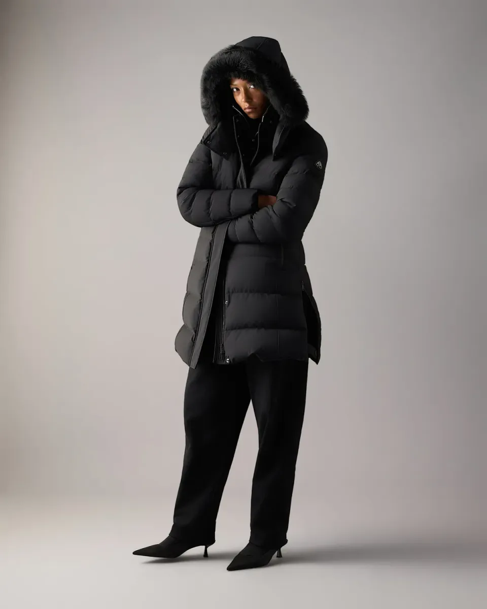 Moose Knuckles Watershed Down Parka parka noir long