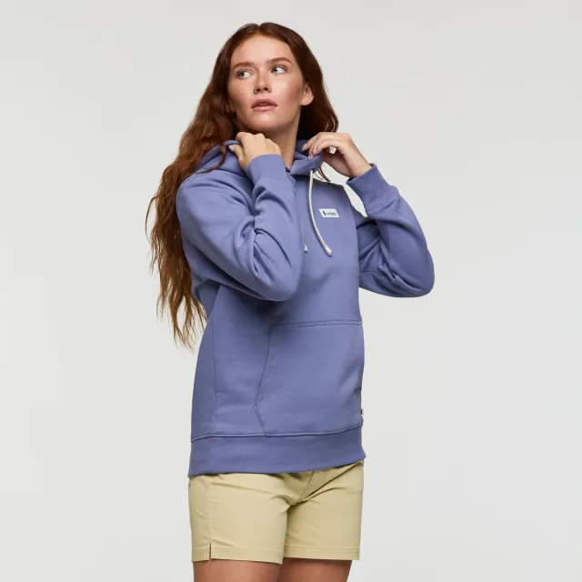 Cotopaxi Llama Patch sweat capuche femme Blue Smoke coton bio