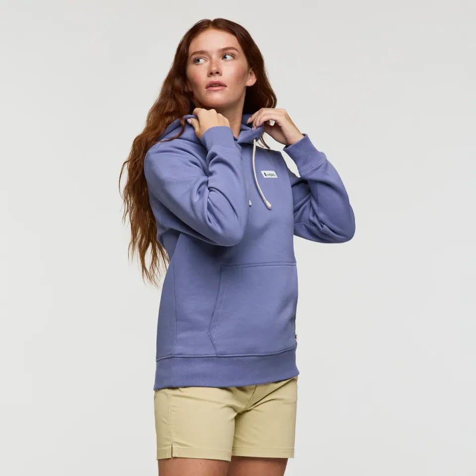 Cotopaxi Llama Patch sweat capuche femme Blue Smoke coton bio