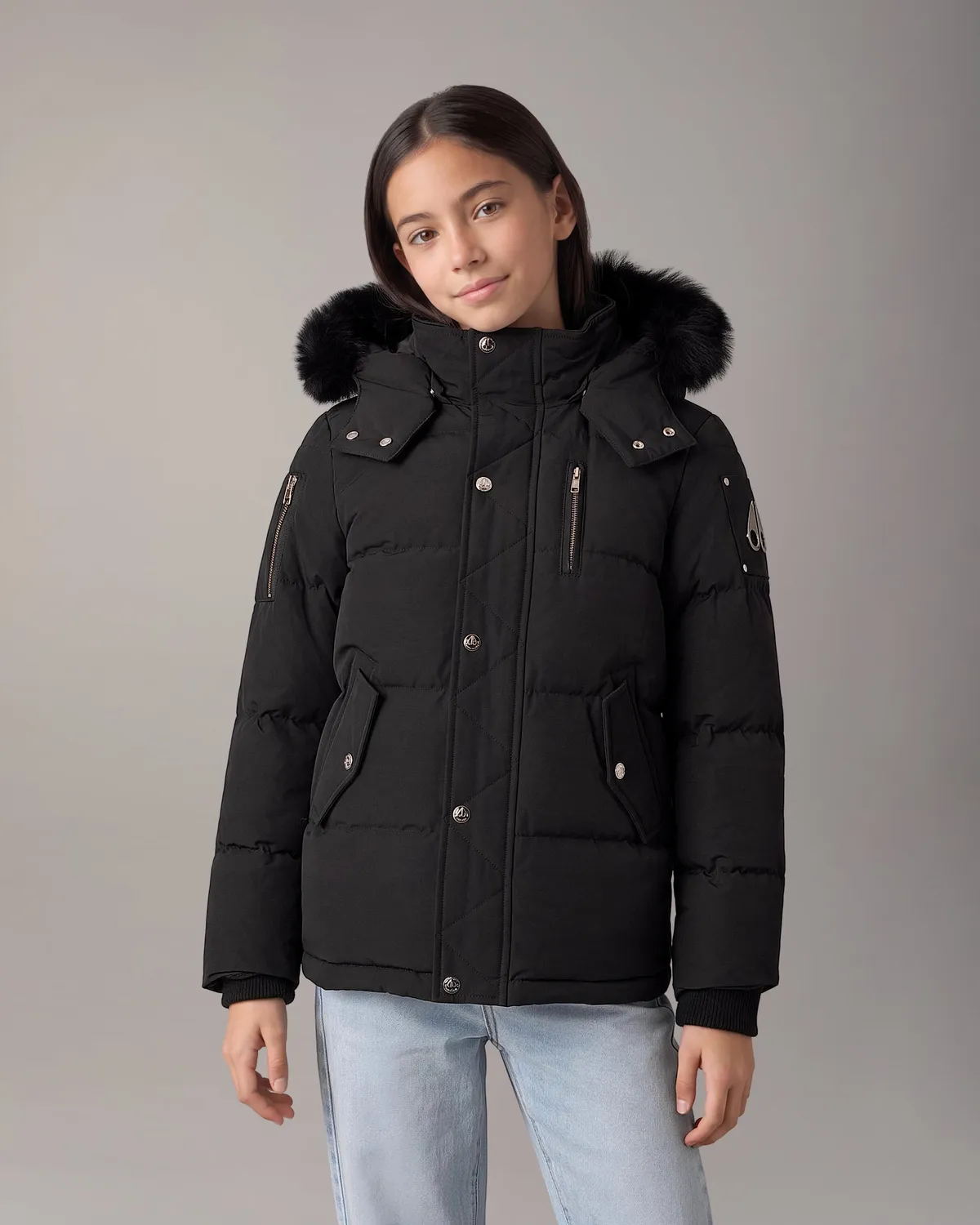 Moose Knuckles Originals Original Down 3Q doudoune enfant noir grand froid