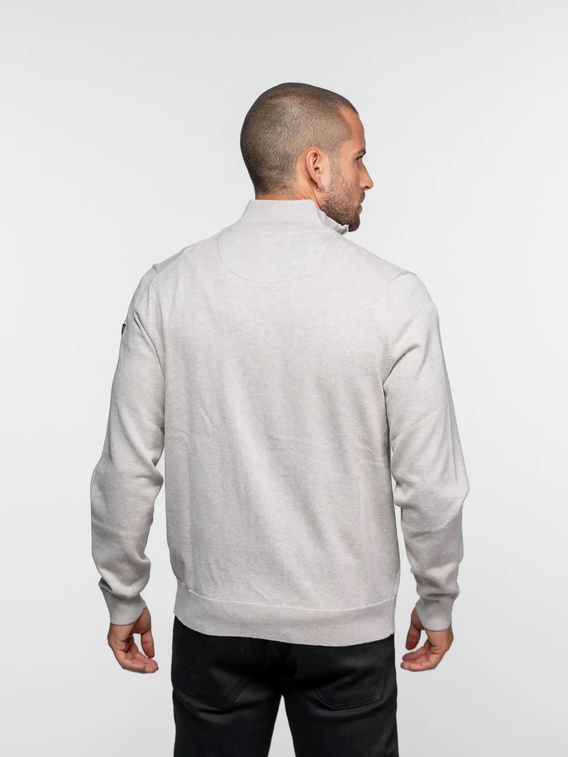 Daytona Arnold cardigan zippé homme beige coton cachemire