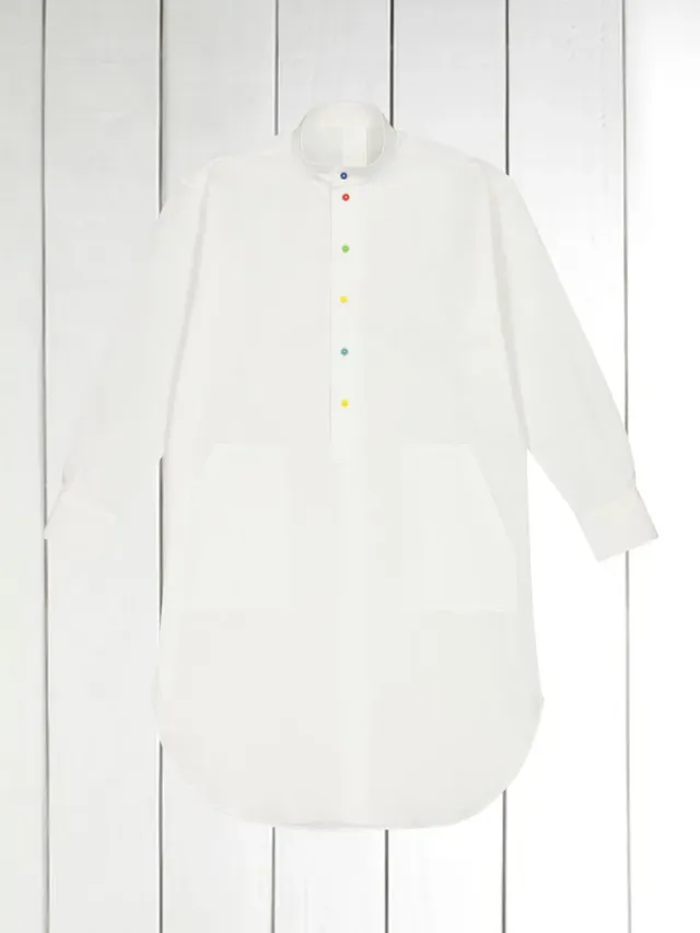 Hollington Kamiz chemise nuit coton boutons multicolores