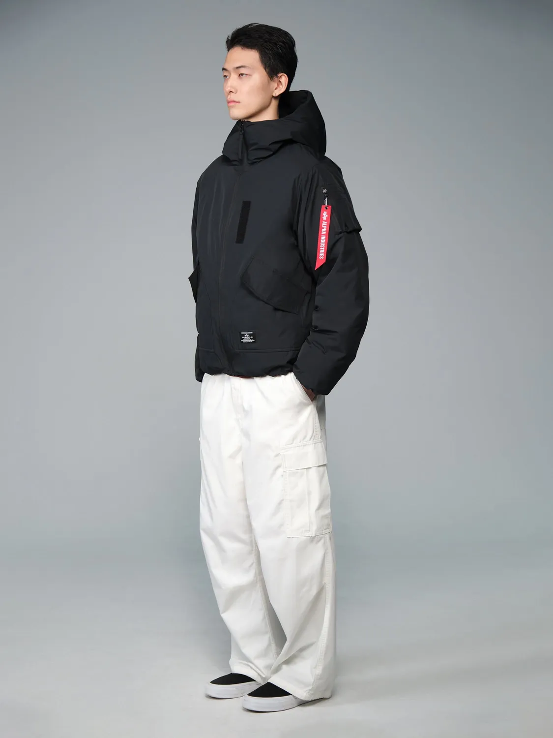 Alpha Industries Lee parka puffer noir matelassée
