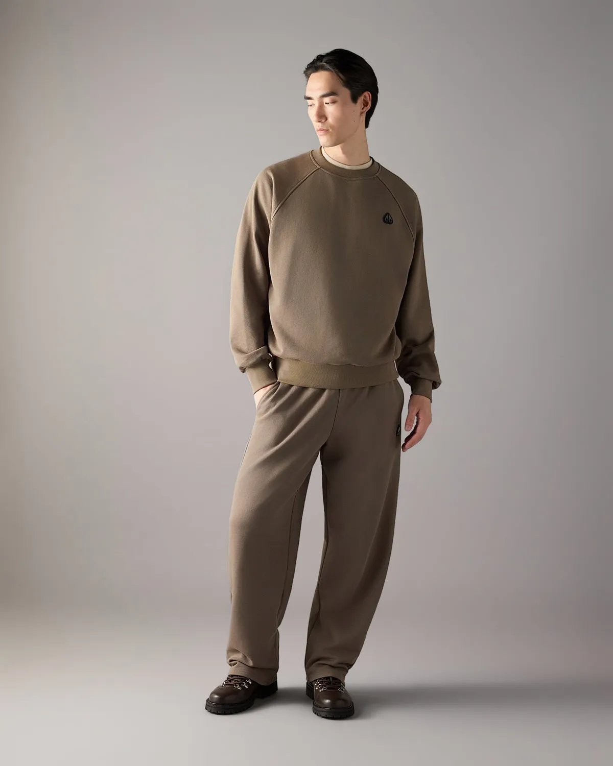 Moose Knuckles Yul sweat col rond gris ashen