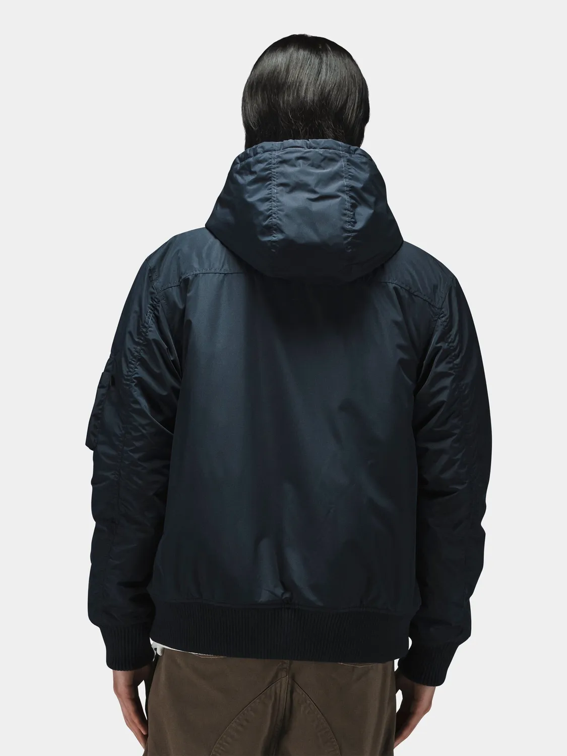 Alpha Industries MA-1 Hooded Rib bomber noir à capuche