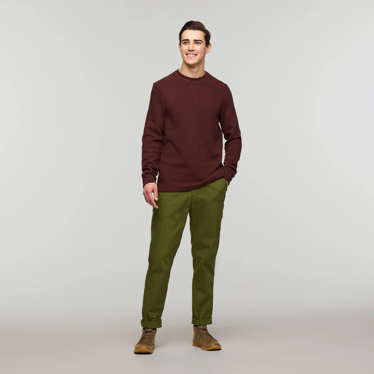 Cotopaxi Atajo chemise gaufrée homme Chestnut manche longue