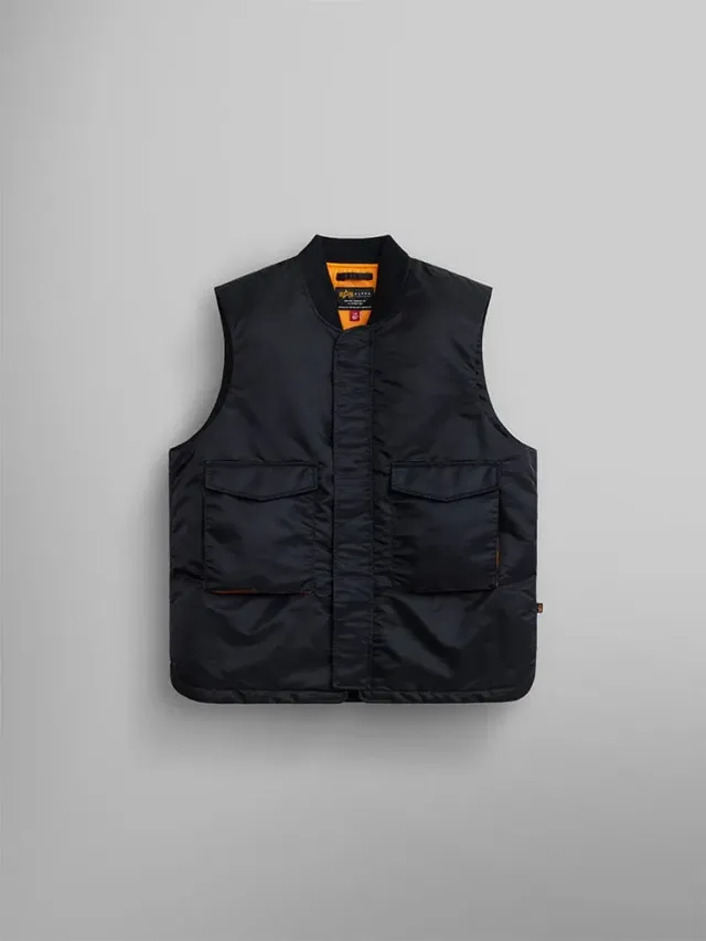 Alpha Industries MA-1 Mod gilet noir nylon homme