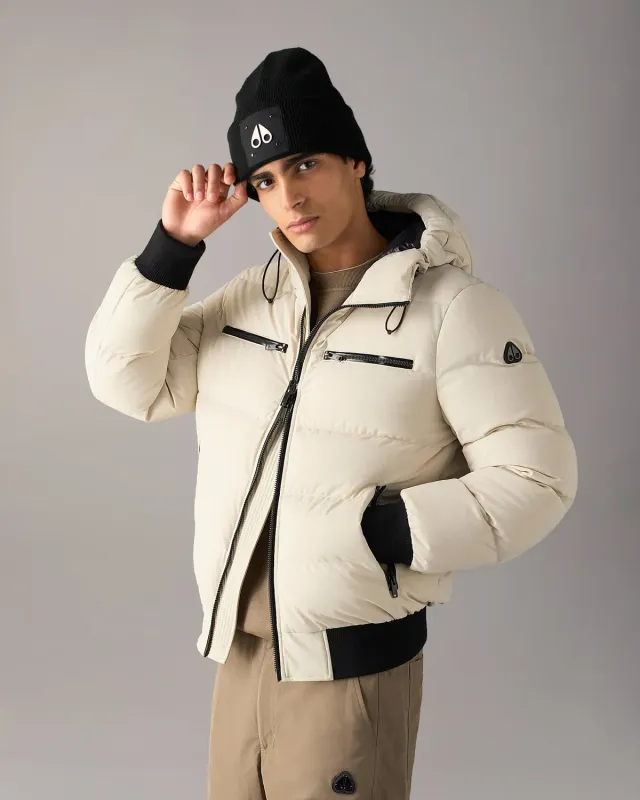 Moose Knuckles Soho bomber duvet alabaster