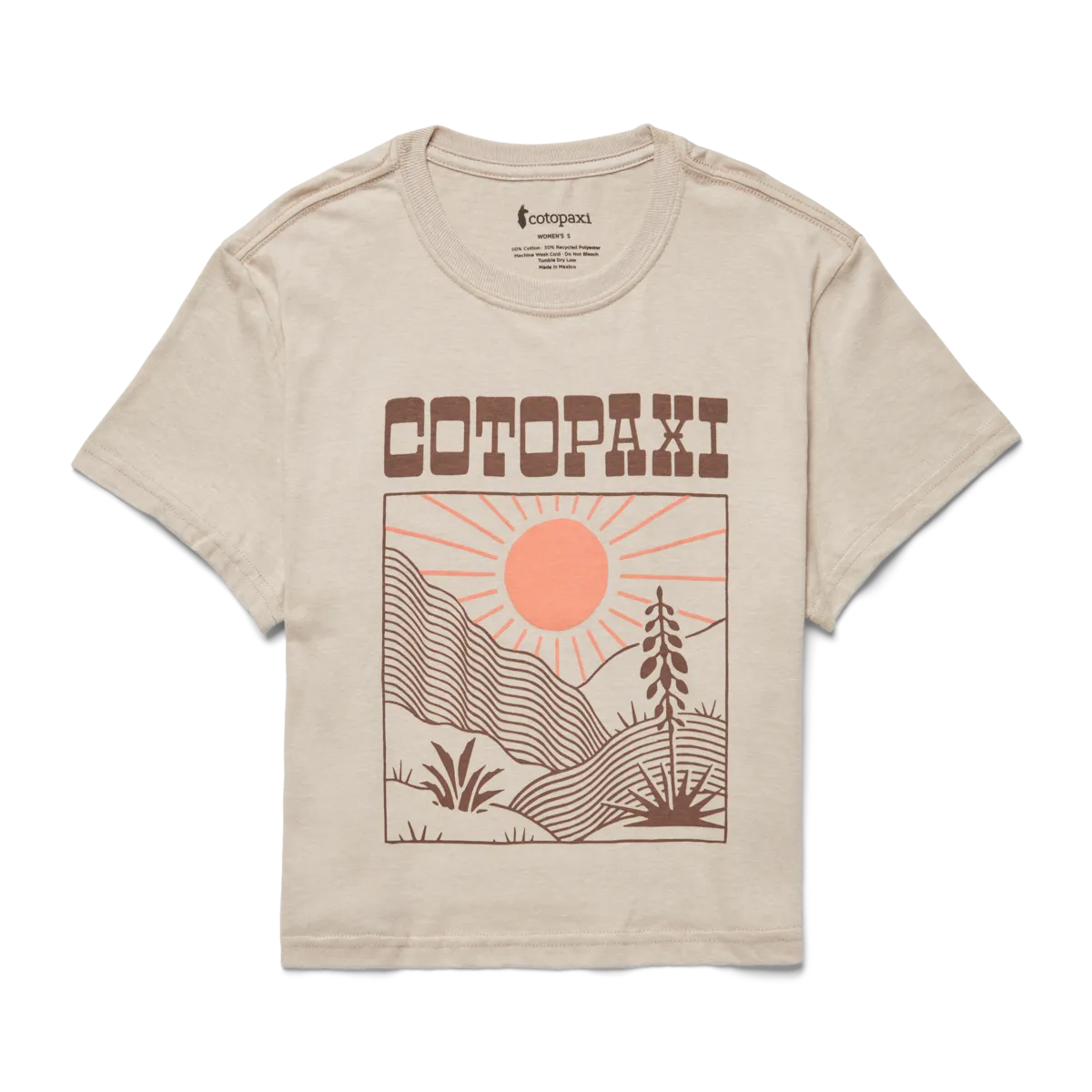 Cotopaxi Western Hills Crop T-shirt femme orchid bloom coton bio